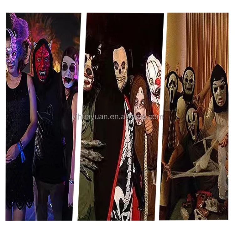 Spritumn-Home Homme Masque RéAliste Latex Masque Latex Masque D'Halloween Effrayant Pour Adulte Masques De DéGuisement Halloween Cosplay Costume Masque Pour Femme Homme Halloween Party