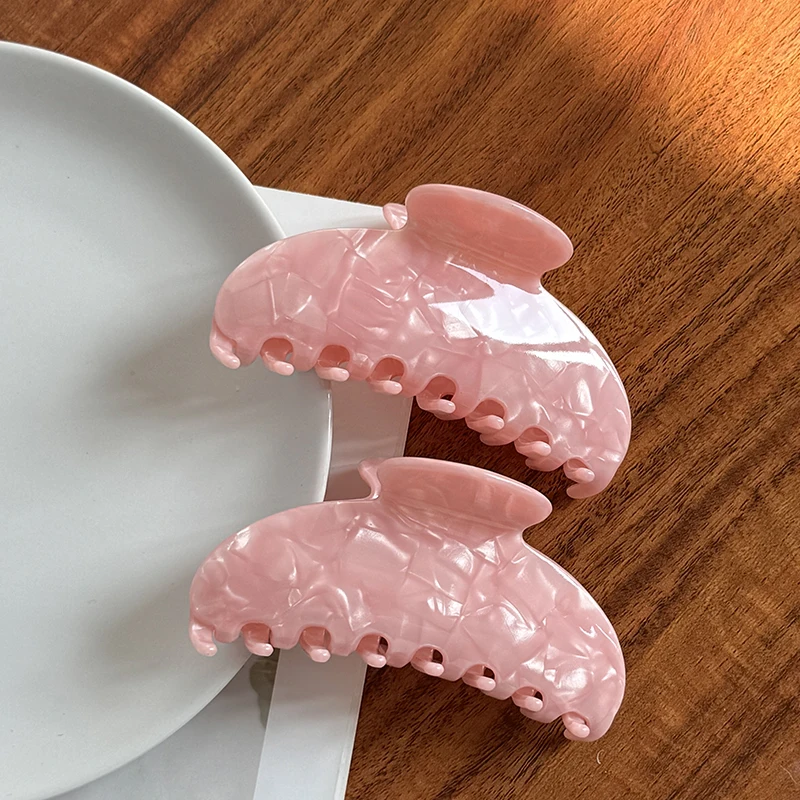 Оптовая продажа высокое качество простой розовый большой женский Ацетатный гребень для волос и