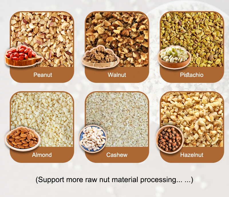 Macadamia Crushing Walnut Crusher Almond Dicing Cashew Nut Cutting Bean Chopping Machine Walnuts Chopper and Crusher