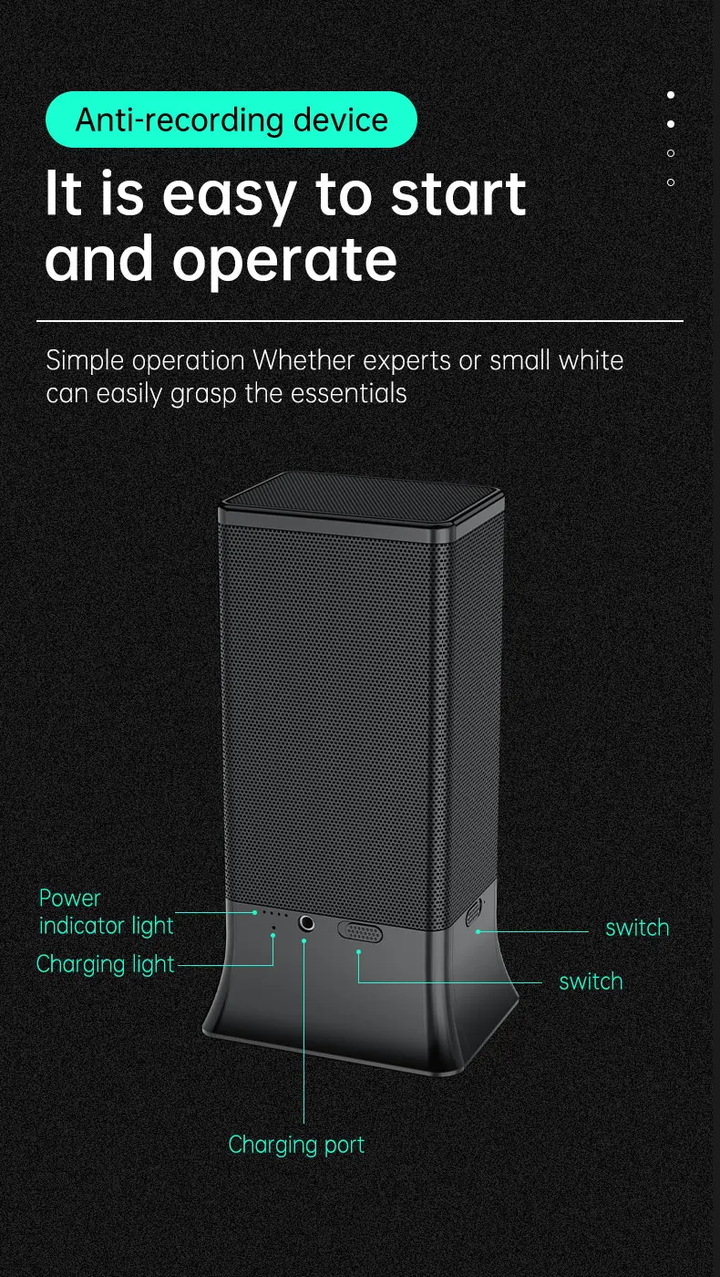 F12 New Antirecording Blocker,Recording Jammer Highpower Conference