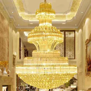 Customized Luxury Hanging Big Lamp Staircase Wedding Led Banquet Hall Large Crystal Ball Chandelier Lighting