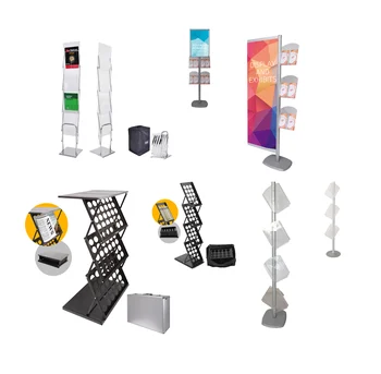 A4 Acrylic Holder Custom Letter Size Tier Brochure Holder Multifunction Brochure Holder With Iron Base