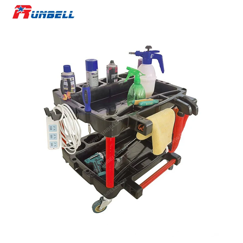 3-уровневый органайзер для тележки с крючками складских помещений ремонта