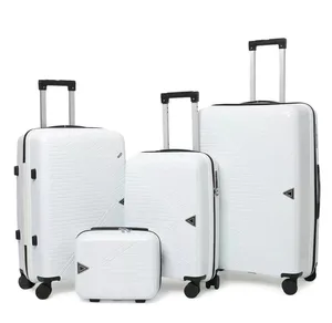 Luxury Luggage PP Luxury Travel Luggage Sets 4pcs New Model Suitcases with Ready Bag Polypropylene Material