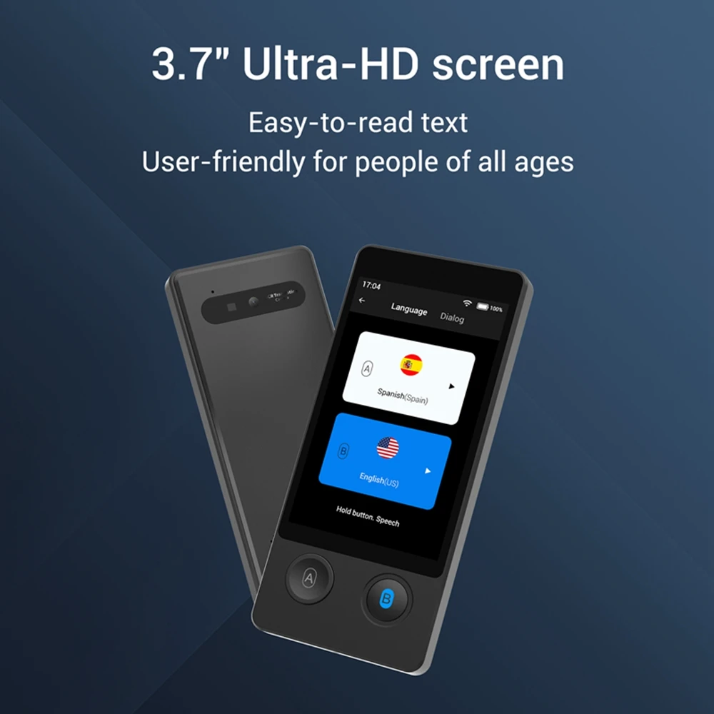 Wooask W12 言語翻訳機 ポータブル 双方向音声翻訳デバイス 144言語