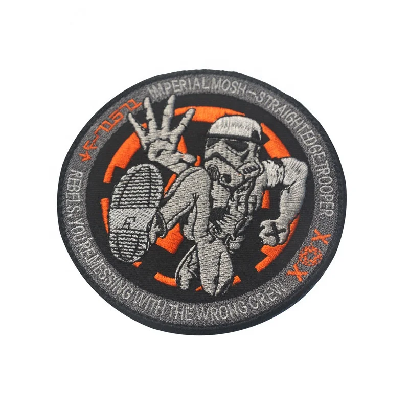 Star Battle Imperial Stormtrooper Embroidered Armband Applique Badges for Backpack