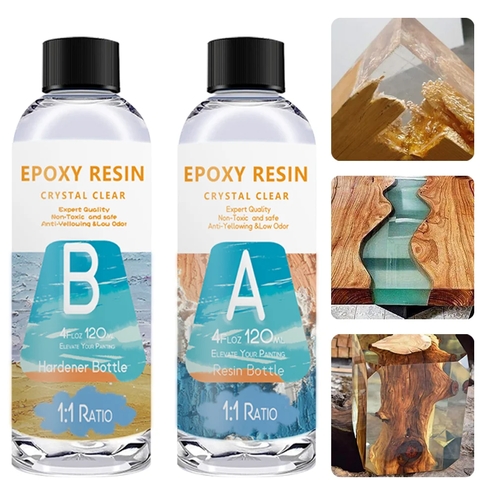 8oz Premium Clear Epoxy Resin Kit Casting And Coating For Art Casting Tumbler Art Painting Easy