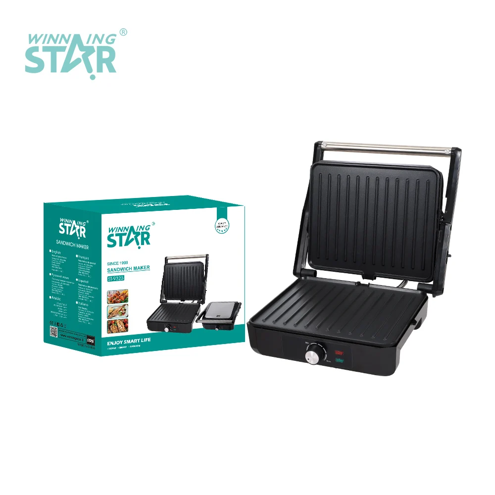 Winning Star Electric Press Sandwich Maker Pan St9323 Nonstick Coating Aluminum Plates Panini