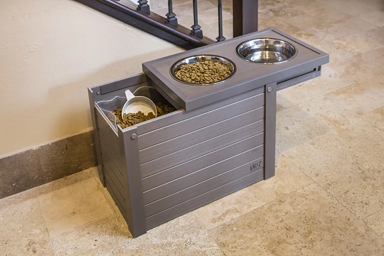 Pet Bowl Storage Bucket cat Food Dog Food Preservation Moisture-proof Dry Storage Bucket and Bowl Two in One manufacture
