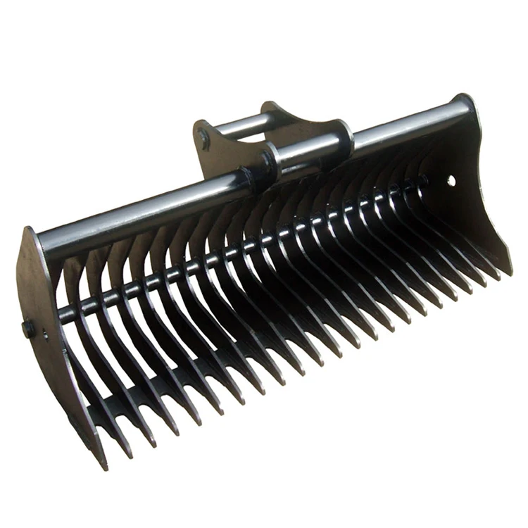 Backhoe excavator rake riddle bucket for mini diggers