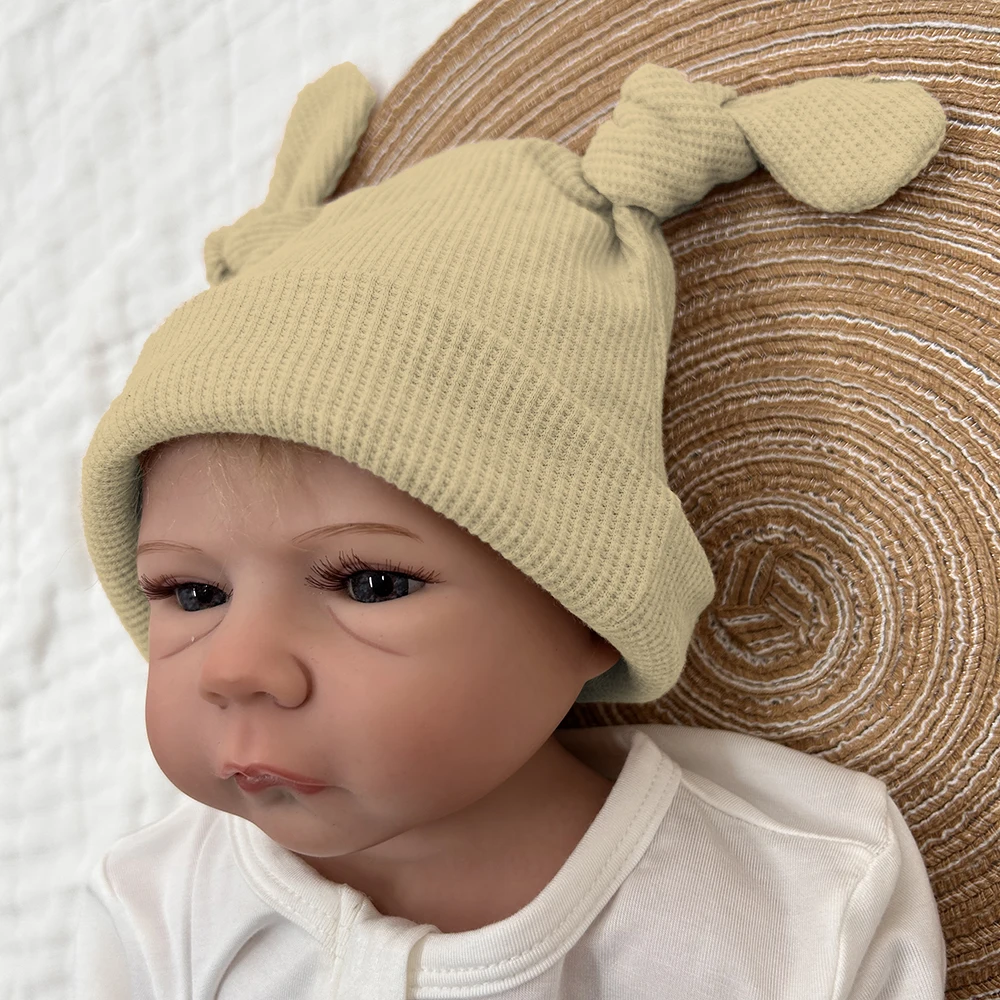 Wholesale Multi Colors Infant Newborn Cotton Adjustable Waffle Cotton Baby Hat Winter Buy Baby