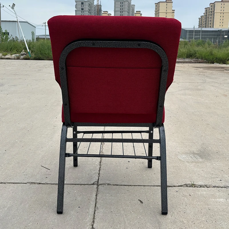 Factory Modern Cheap Popular Padded Burgundy Stackable Church Chair for Sale