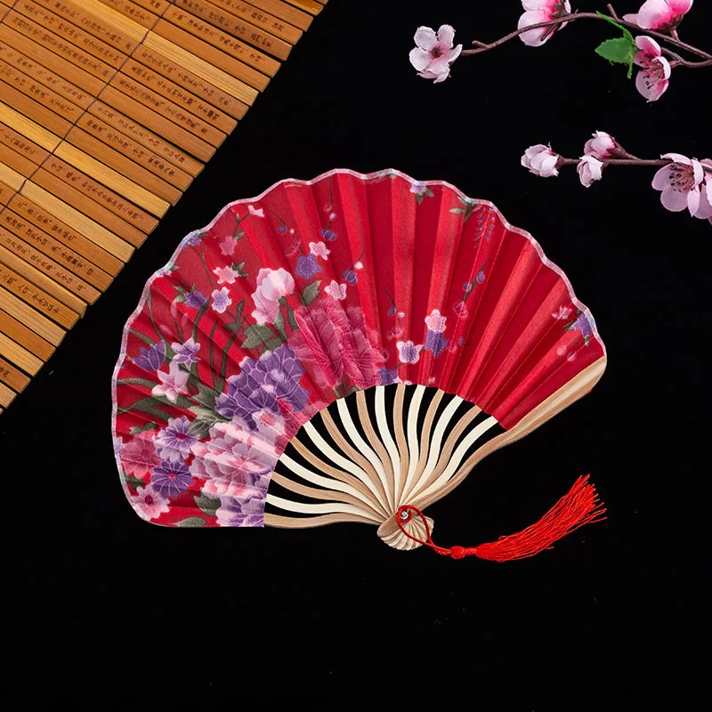 Custom Printed 8 Inch Wooden Folding Hand Fan for Weddings and Promotional Events