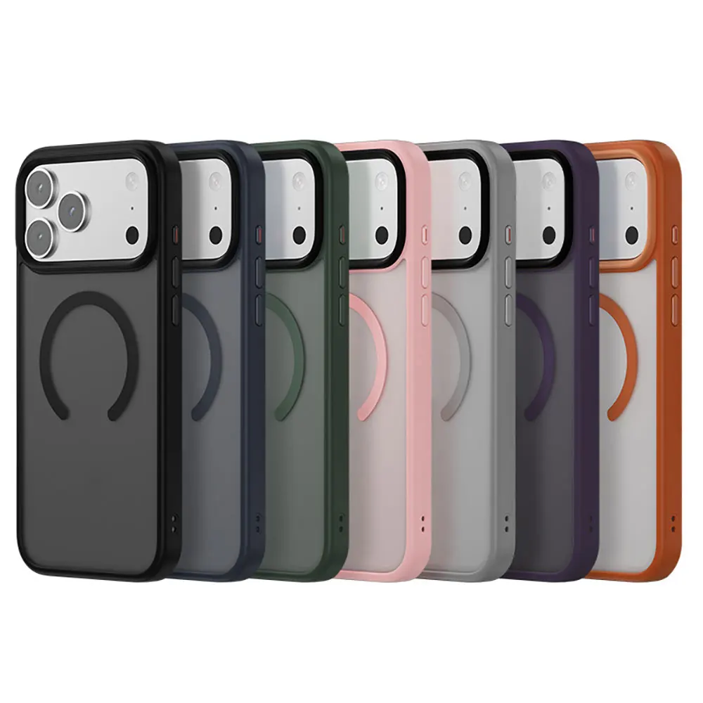 product laudtec shockproof cover smooth skin feel drop resistance matte back panel magnetic mobile phone case for iphone 17 air pro max-2