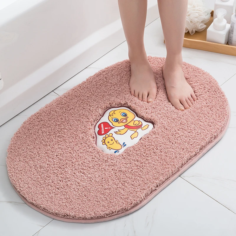  Custom Cartoon Little Yellow Duck Bath Non Slip Mat Washable Modern Floor Mat manufacture