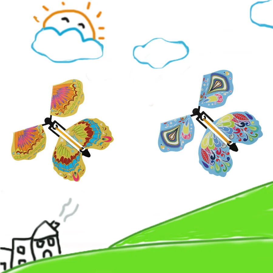 Волшебная резиновая повязка с надписью «Flying in the Book», отличный Сюрприз на день рождения, свадебная открытка, подарок, карточка-бабочка, волшебная игрушка