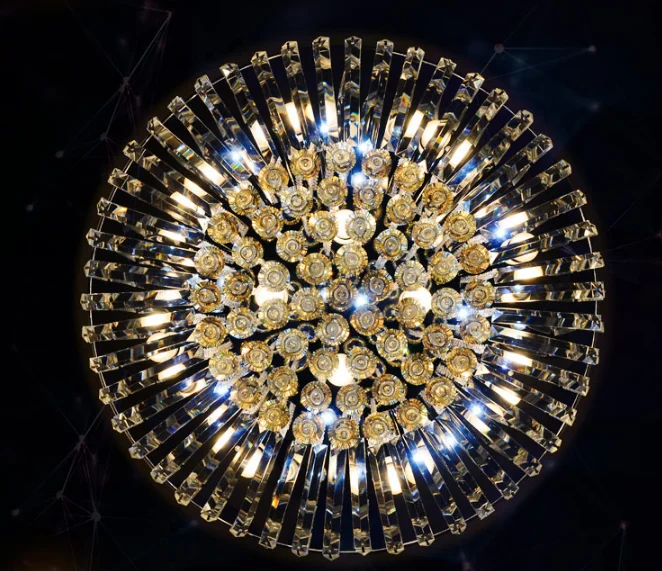 Decorative Hanging Round Modern Ceiling Lamp Crystal Ceiling Light Led Ceiling Light ETL60124