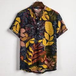 Buy Men Pullover Short Sleeve Printing Hawaiian Beach Shirt