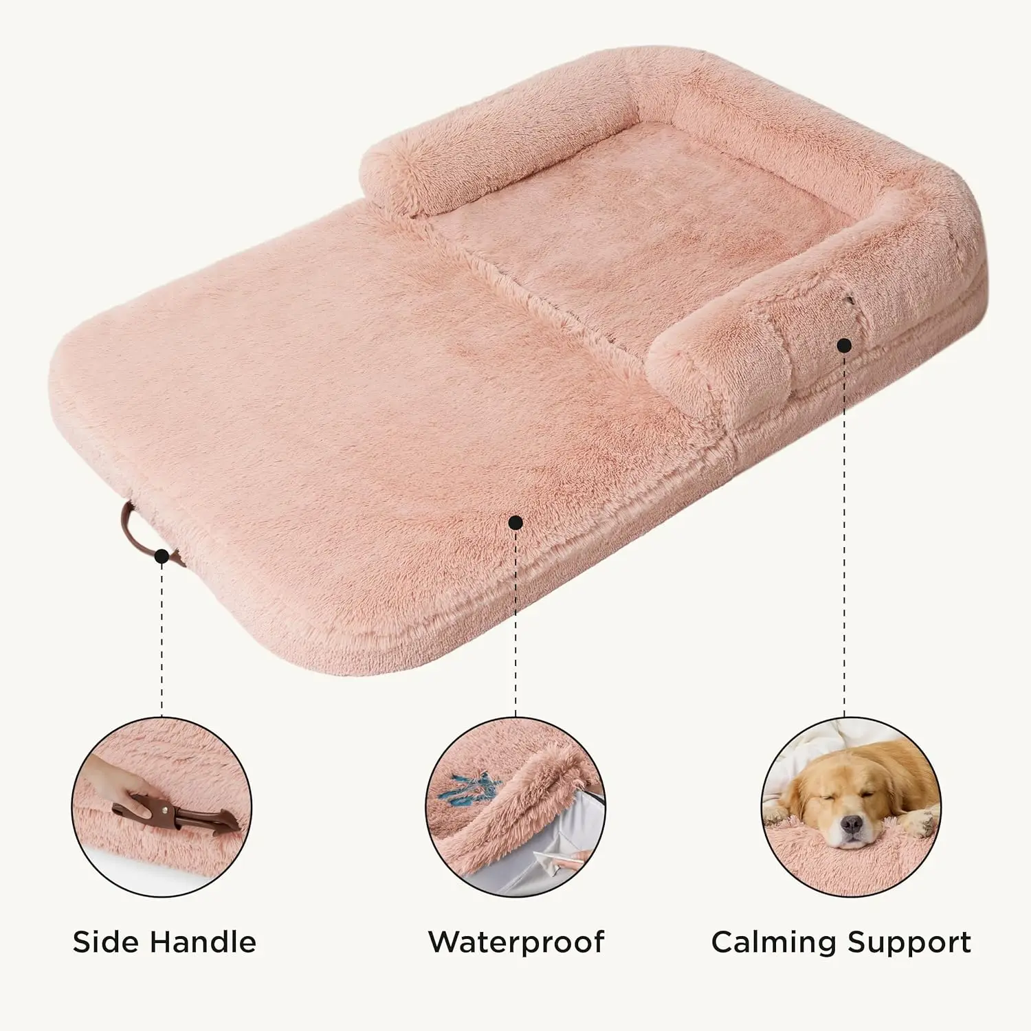 Foldable Human Dog Bed For People Adults,2 In 1 Calming Human Size