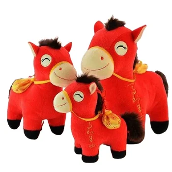 Custom cuddly smile stuff horse soft plush toy