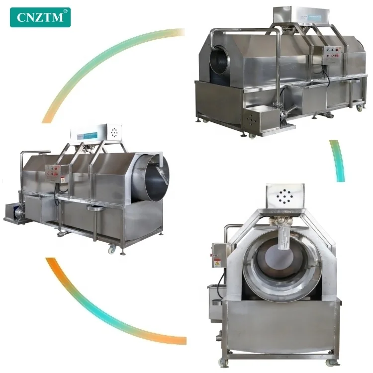 1000kg Automatic Water Jet Root Vegetable and Fruit Drum Washing Cleaning Machine Ginger Carrot Tuber Herbs Drum Washer Cleaner
