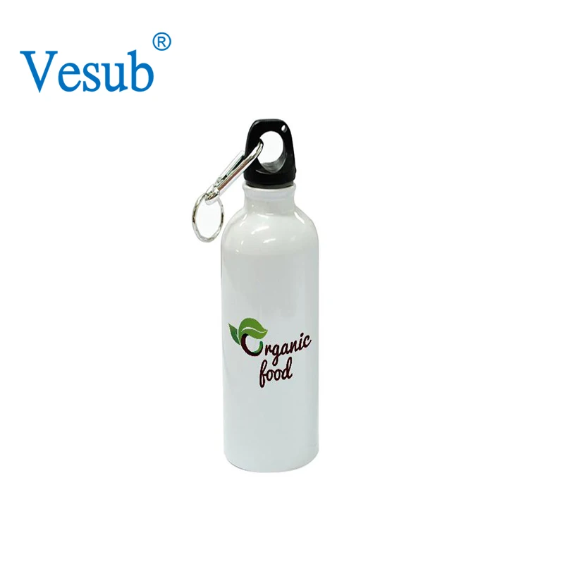 Wholesale Low Price 600ml Sublimation Customized Blank Aluminium Sipper Water Bottle for Heat Press Printing