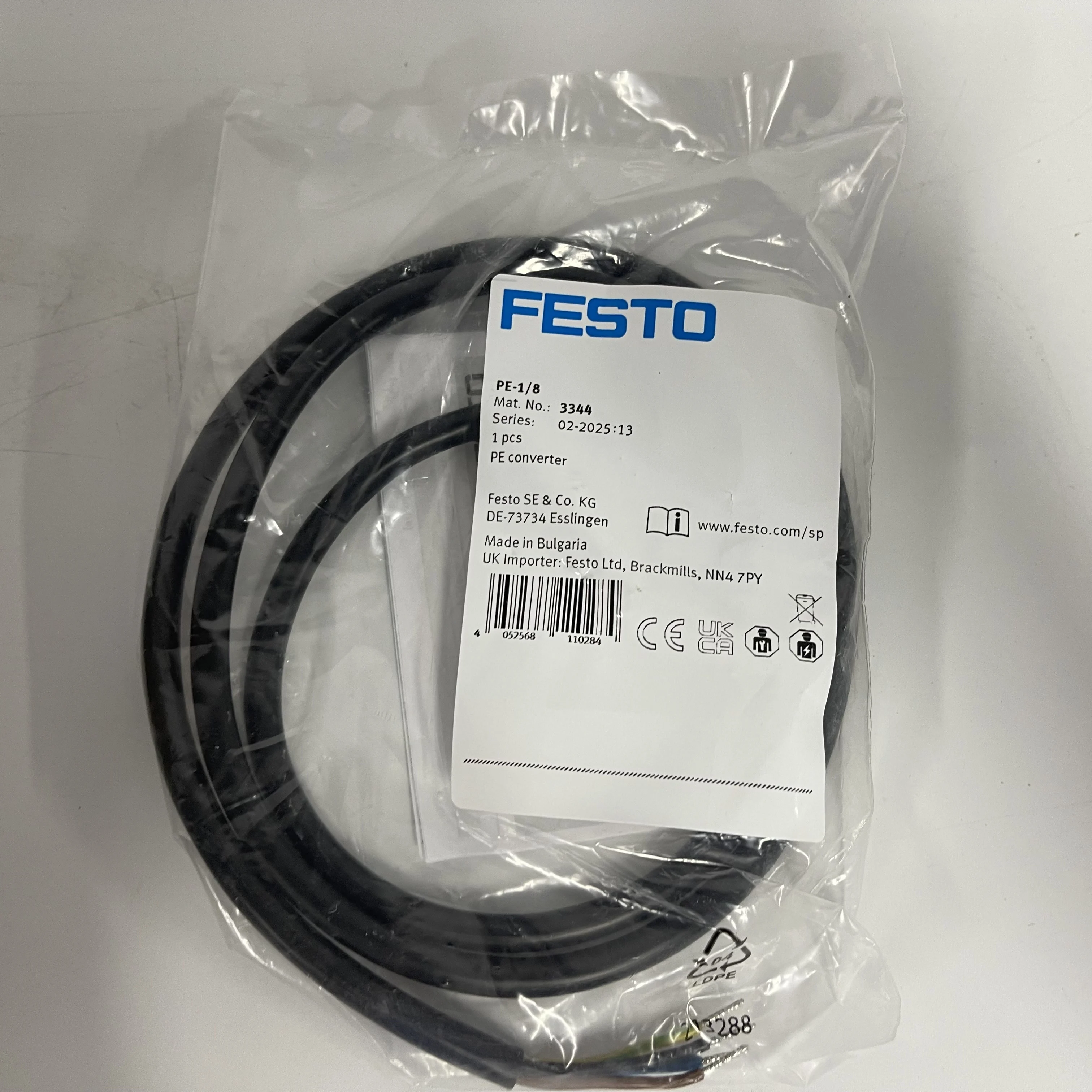 Festo PE Converter (Pneumatic-Electric Converter) PE-1/8 3344 Festo PE Converter (Pneumatic-Electric Converter) PE-1/8 3344