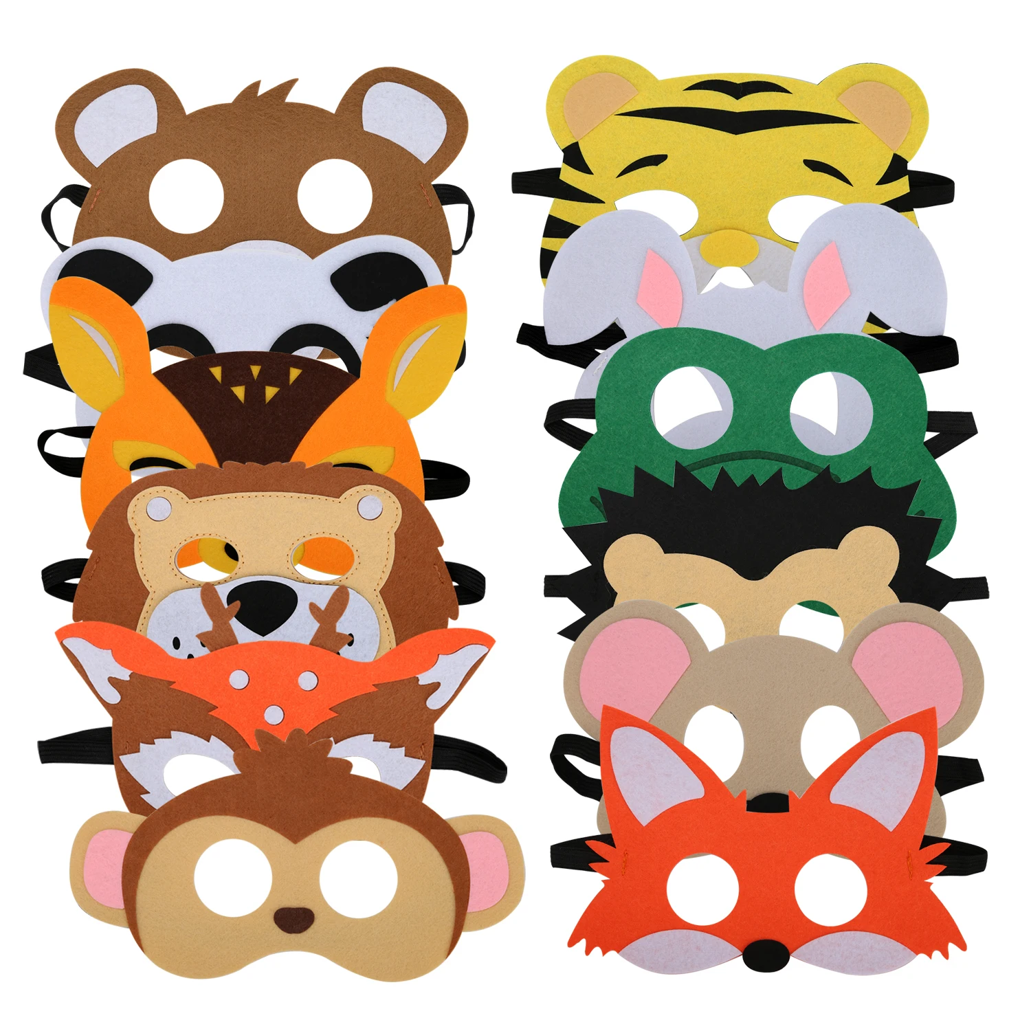 5pcs Animal Felt Masks Party Favors Animal Masks Kid Animal Masks for Party