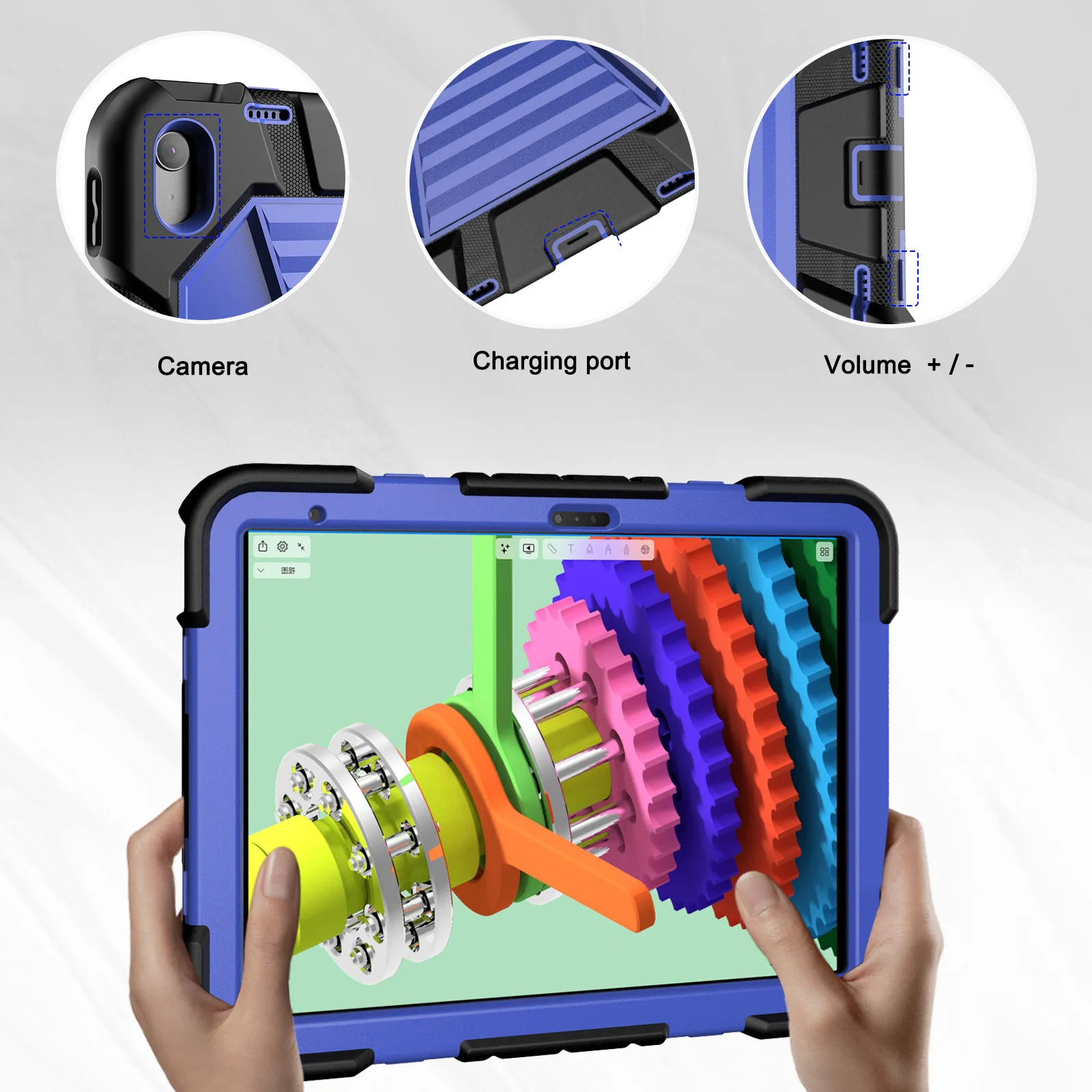 product laudtec silicone anti fall protective case  tablet computer protective cover with pen holder for ipad 10th generation 109 inch-7