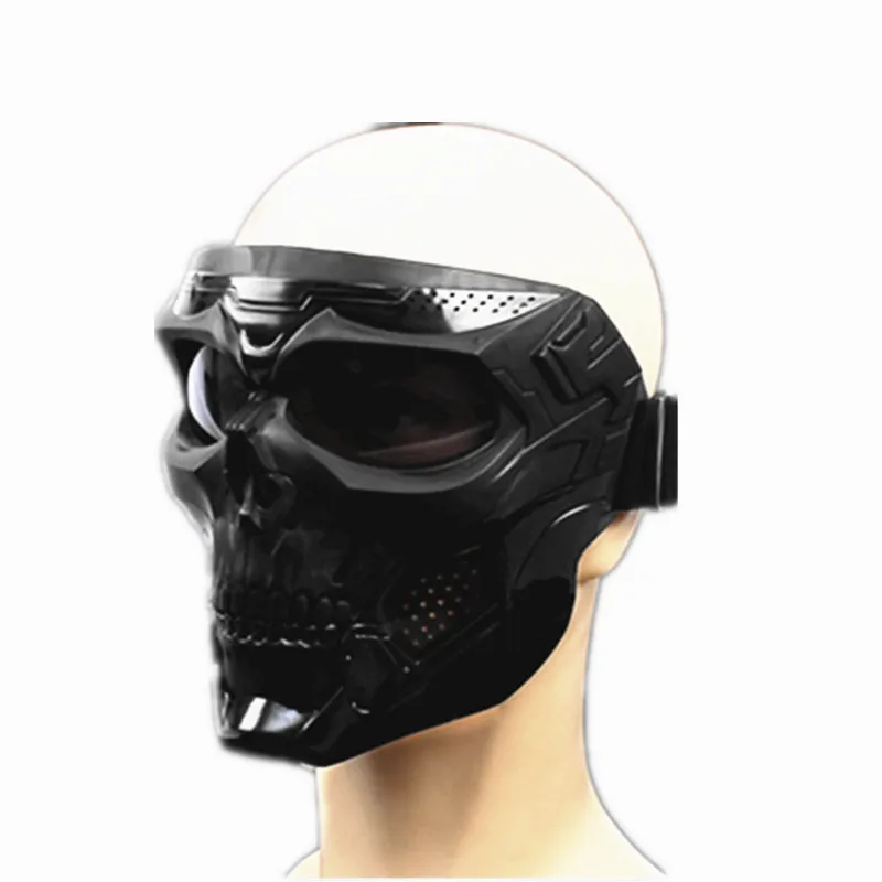 Skull Motorcycle Goggles Mask With Removable Face Mask,Safety Goggles ATV Dirt Bike Off Road Helmet Riding Motocross Eyewear 