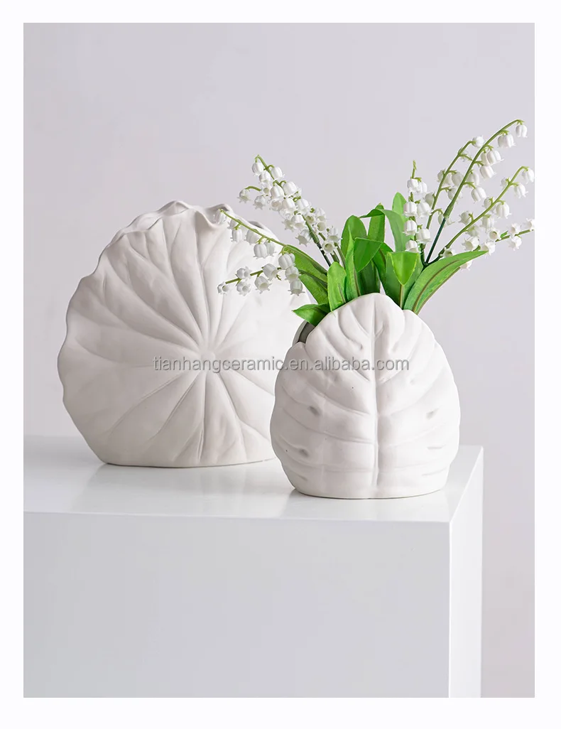 High Luxury Ceramic vase modern dining table small sea shell vase decorative ornaments dried flower aromatherapy.jpg