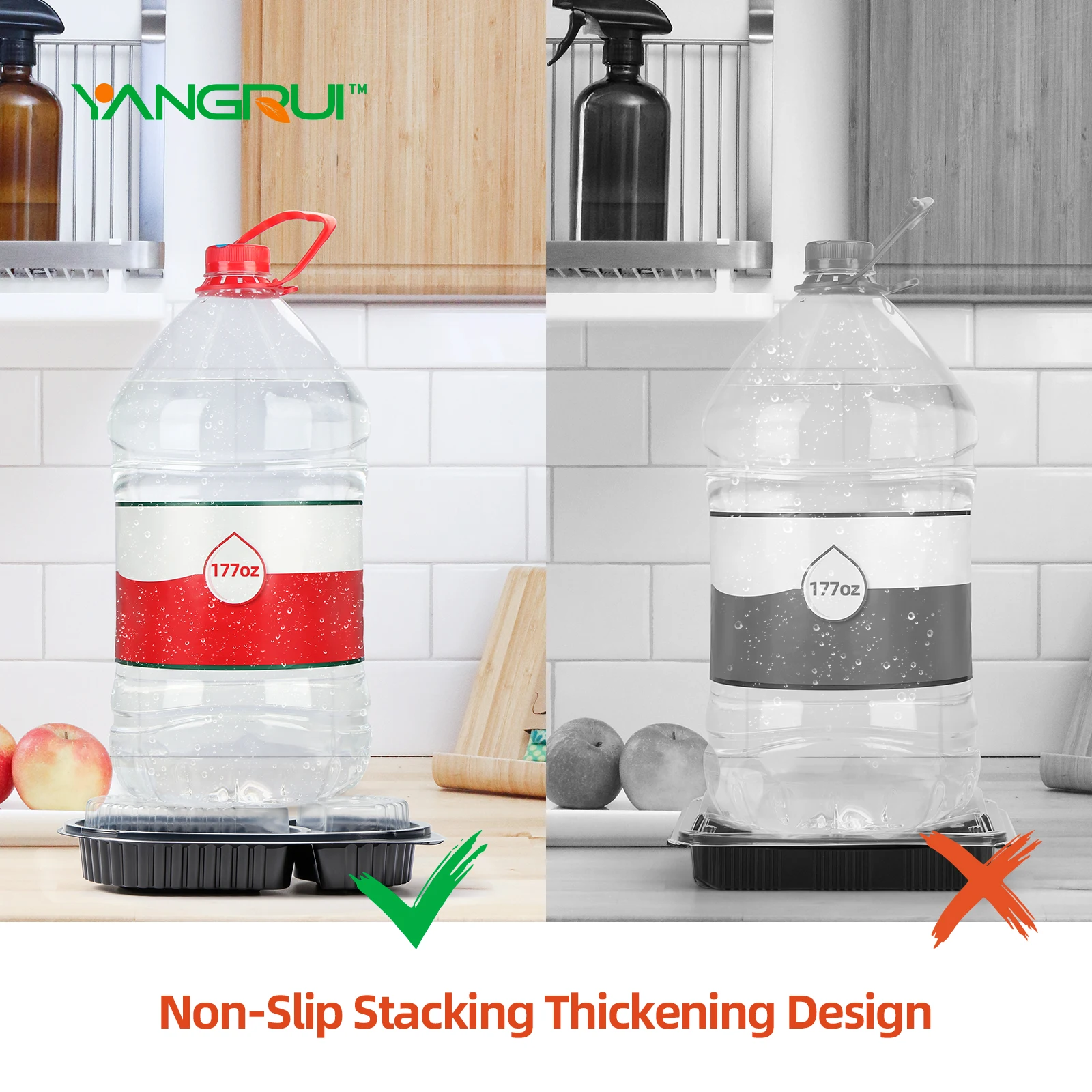 21oz/600ml Disposable to Go Containers with Airtight Lids Plastic Microwavable Freeze 2 Compartment Take Out Food Containers