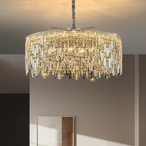 American Light Luxury Crystal Chandelier Restaurant Villa Lobby Hotel Bedroom Living Room Chand