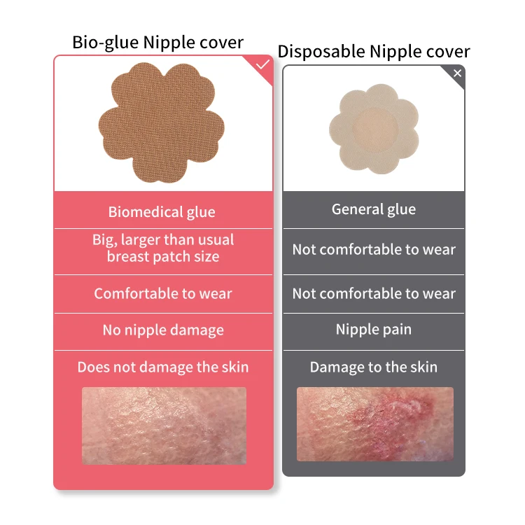 High-End Medical Grade Nipple Cover Set Adjustable Bio Glue Breast Push-up Boob Tape Premium Underwear Accessories