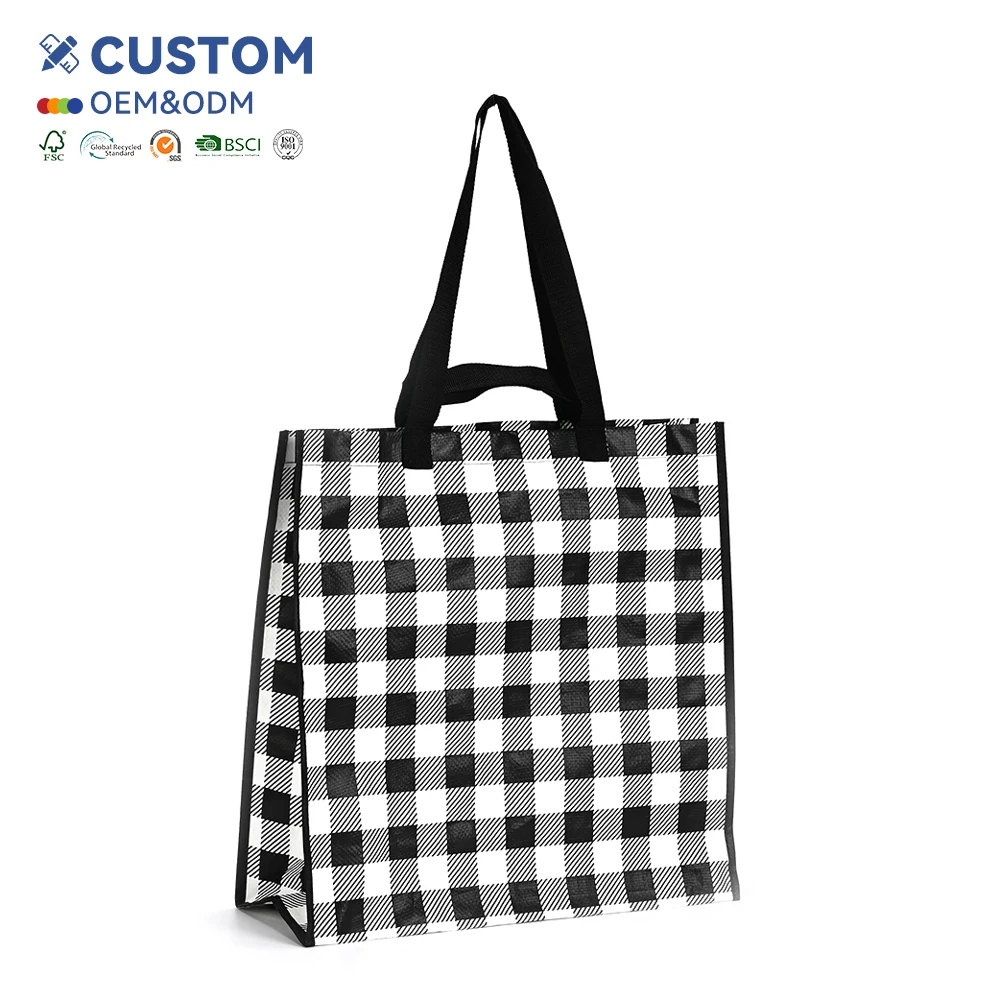 Hot Selling Lovely  Woven Polypropylene Shopping Bags Environmentally Friendly with Heat Transfer Printed Logo