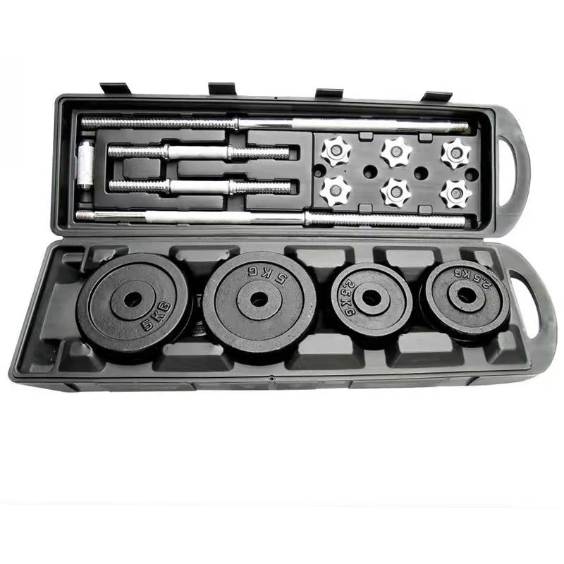 Factory Cast Iron Sales Gym Free Strength Weight Training Connector Option Dumbells Adjustable 50kg Barbell Dumbbells Sets