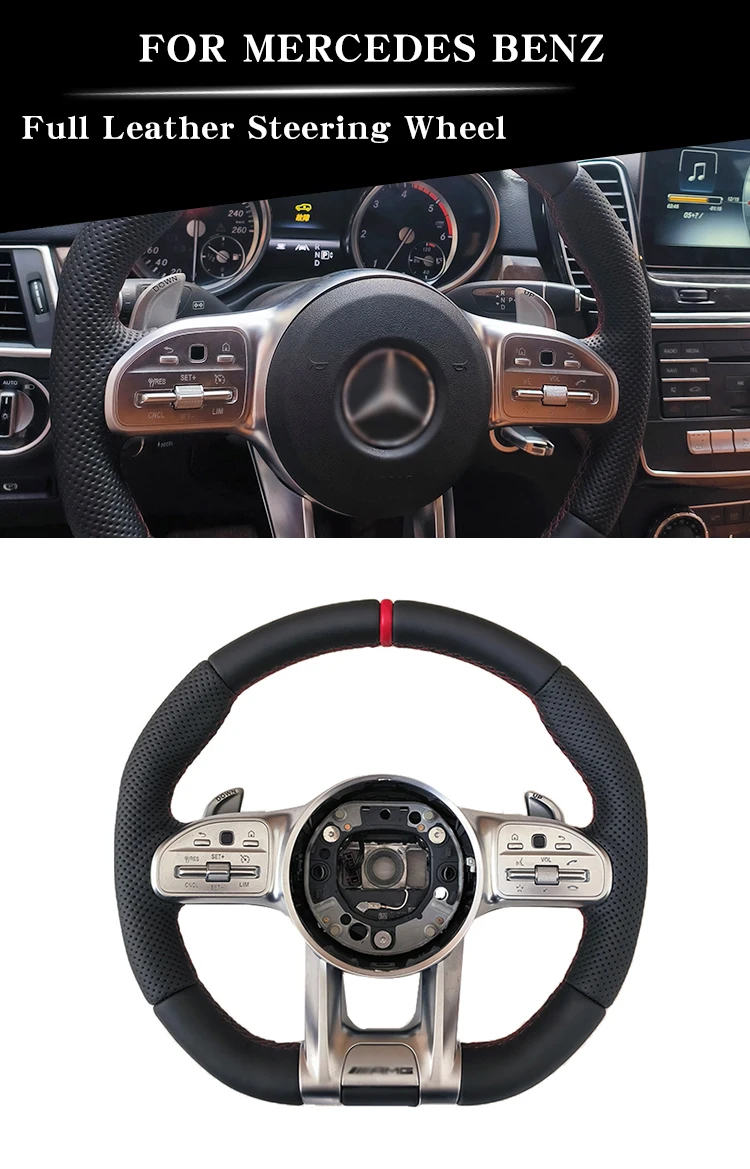 Fit For Mercedes Benz W203 W204 W211 Amg 809 Gt Gle Cla G Class Custom Leather Car Steering