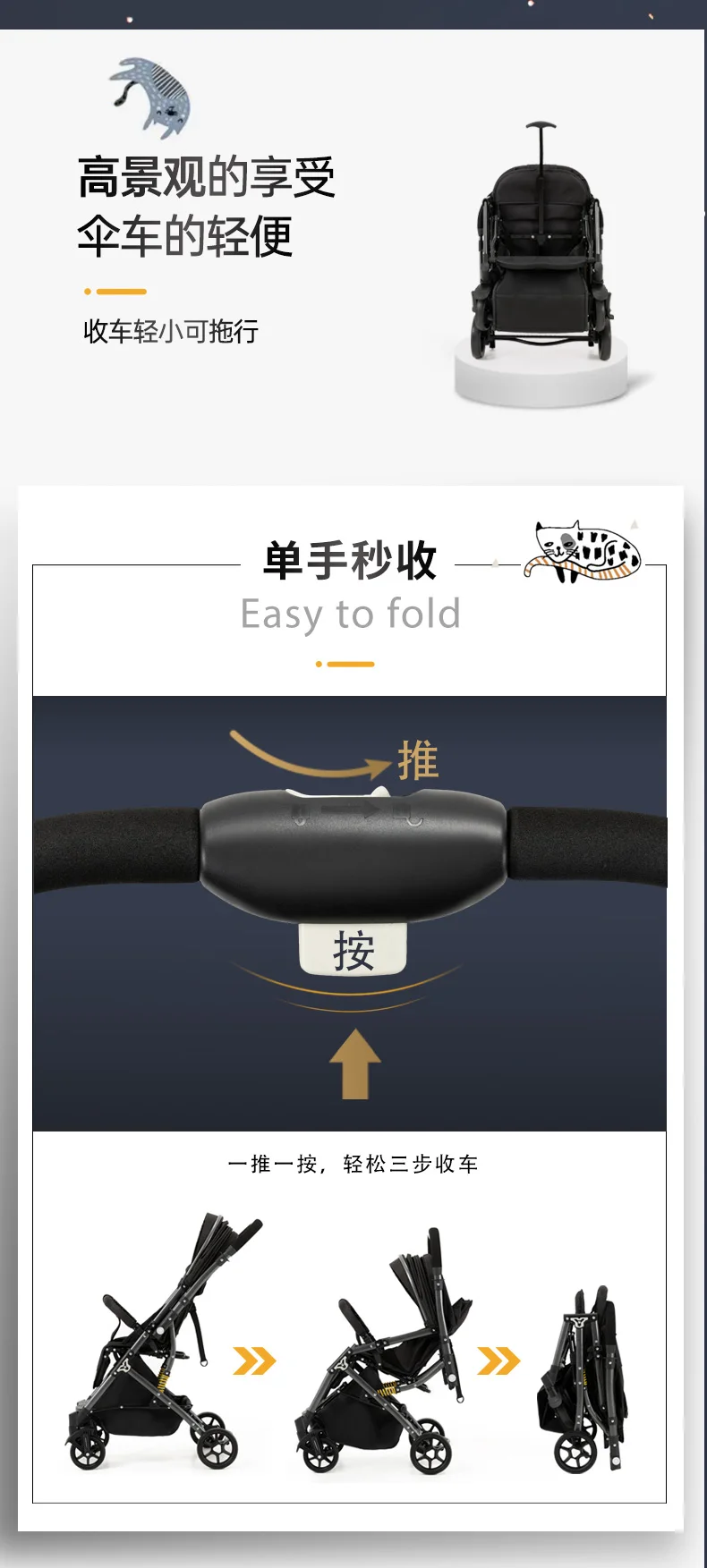 Wholesale Cheap Travel System Luxury Lightweight Baby Stroller 3 In 1 Foldable Baby Pram Factory