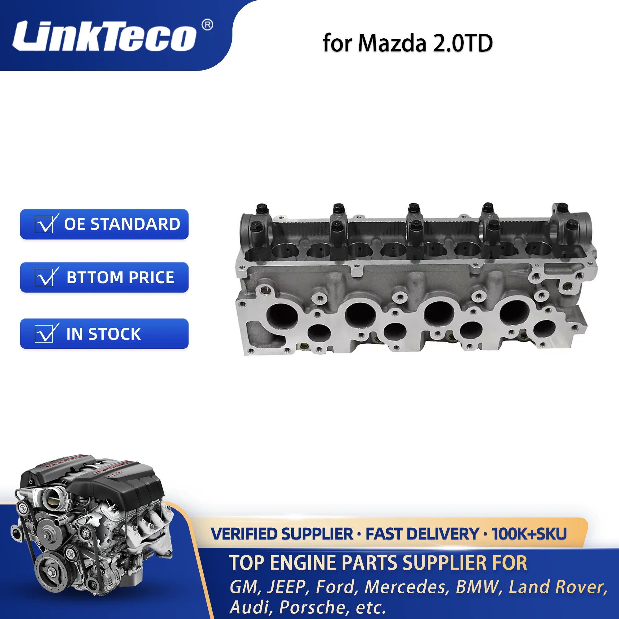 Linkteco Engine Cylinder Head Assembly for Mazda & Suzuki