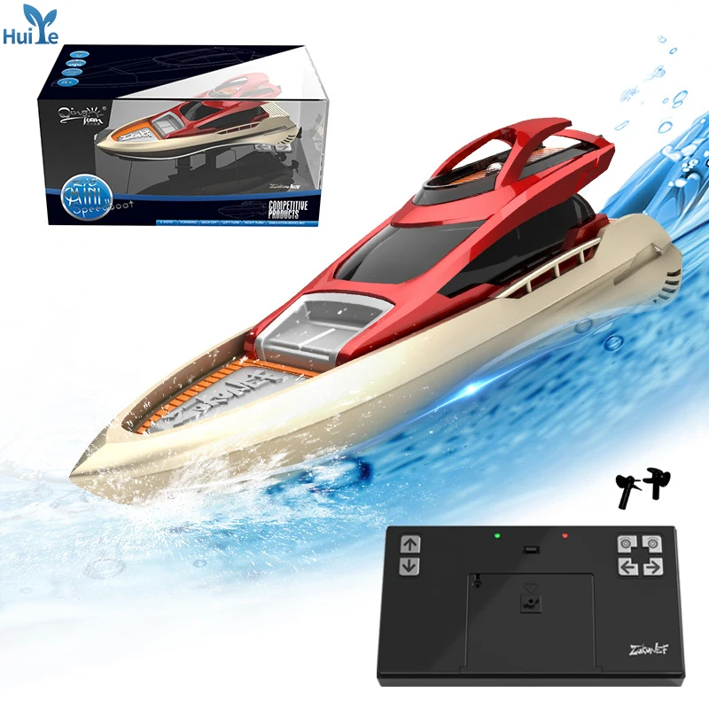 Huiye Remote Control Rowing Boat Powerful Electric Water Gaming Single Rc Racing Ship Sealed Puzzle Rc Boat Toys for Adults Kids