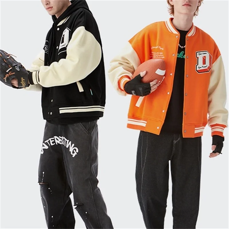 New Arrival High Quality Baseball Jackets Loose Casual Jackets Men'S Bomber Jackets gallery 6