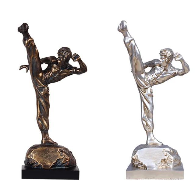Custom Resin Kung Fu Star Bruce Lee Statue for Collection