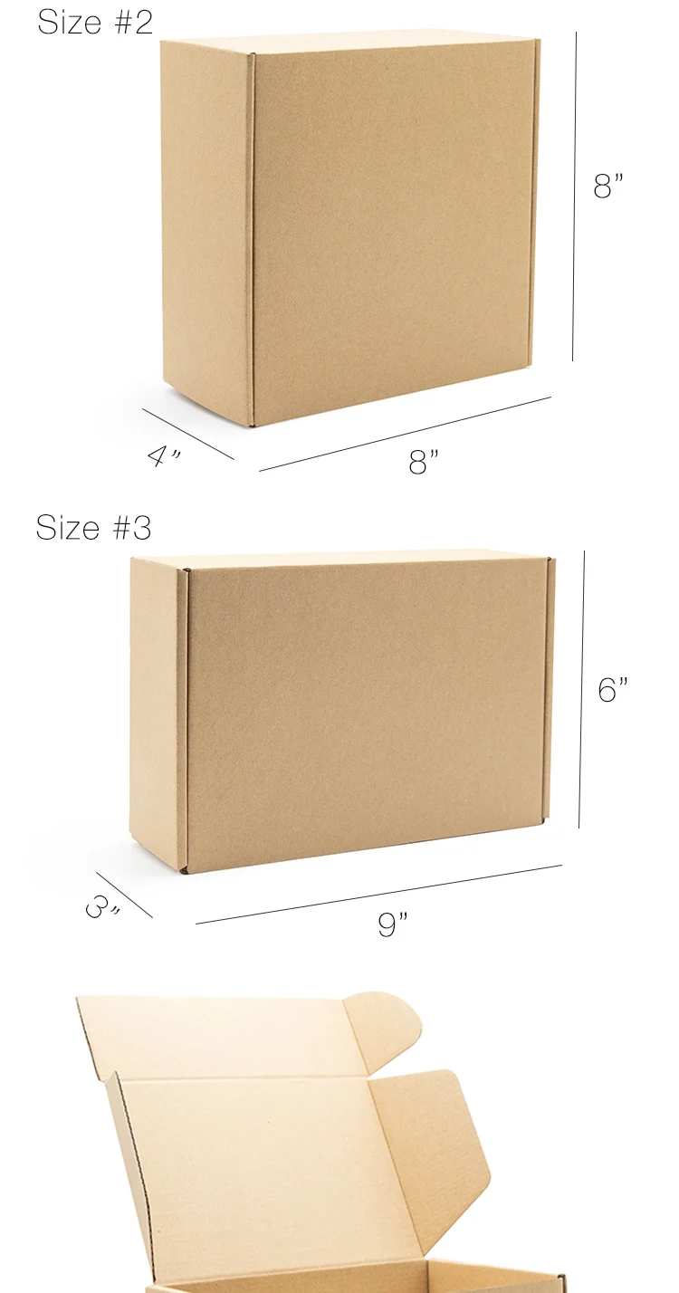 Wholesale Shoe Box Kraft Corrugated Cardboard Paper Packaging Tuck Top
