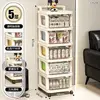Estante blanco de cinco cajones