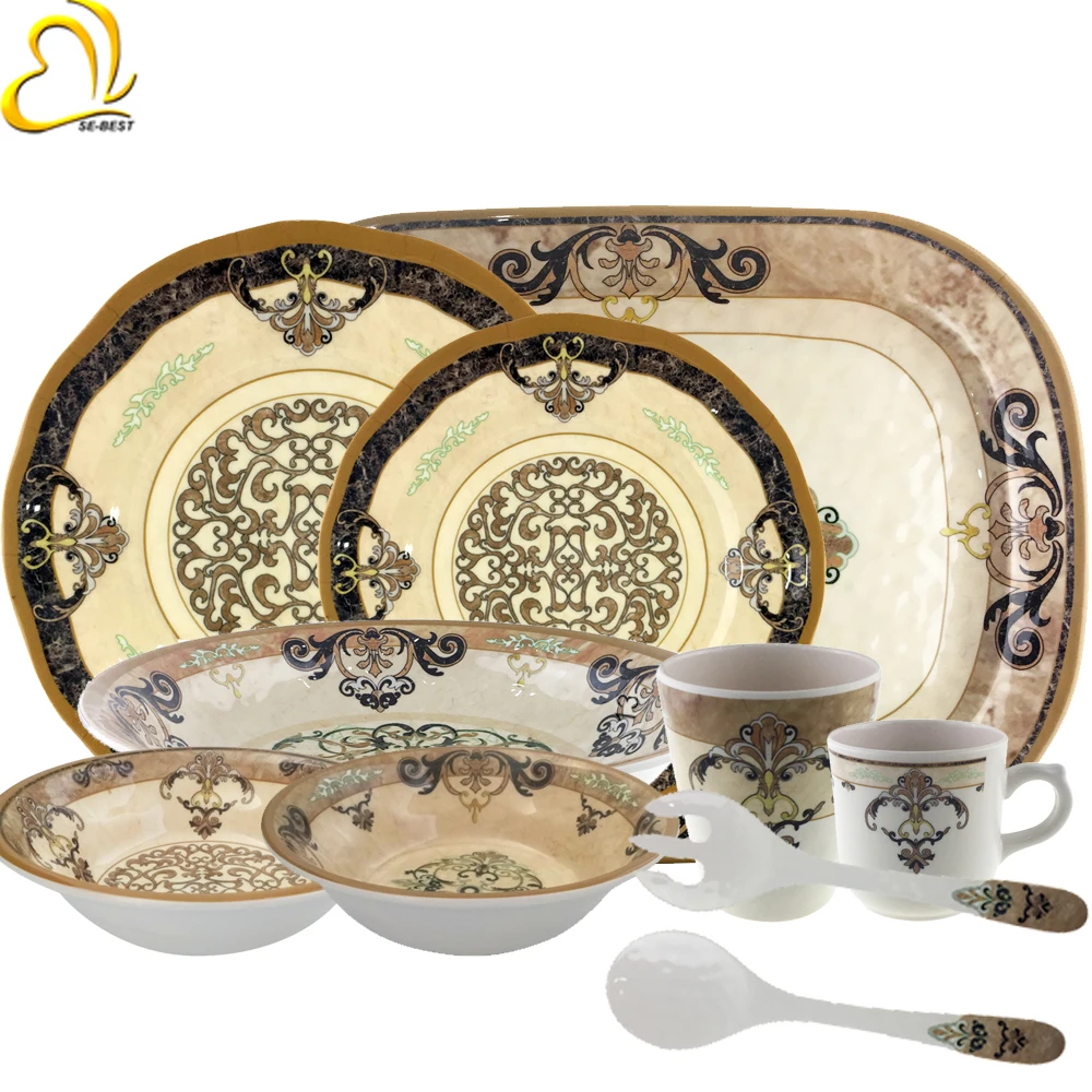 Retro Melamine Dinnerware Sets Pakistani Dinner Sets