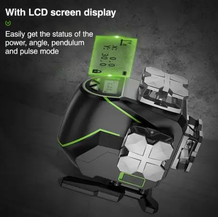 Huepar S04CG Green Laser Levels Tool Vertical Horizontal Line Nivel Self for Outdoor