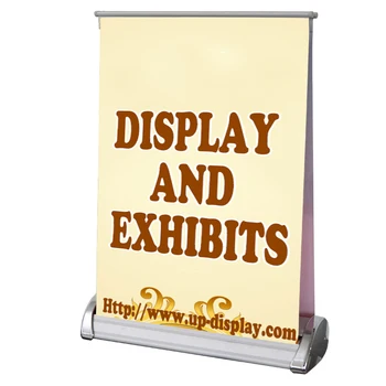 Double side roll up banner poster display Desktop stand A4 table roll up light weight retractable roll up for display show