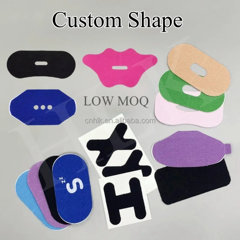 product hlk customized lip shape hypoallergenic hydrogel mouth sleep tape soft adhesive breathing stop snoring moisturizing patches-8
