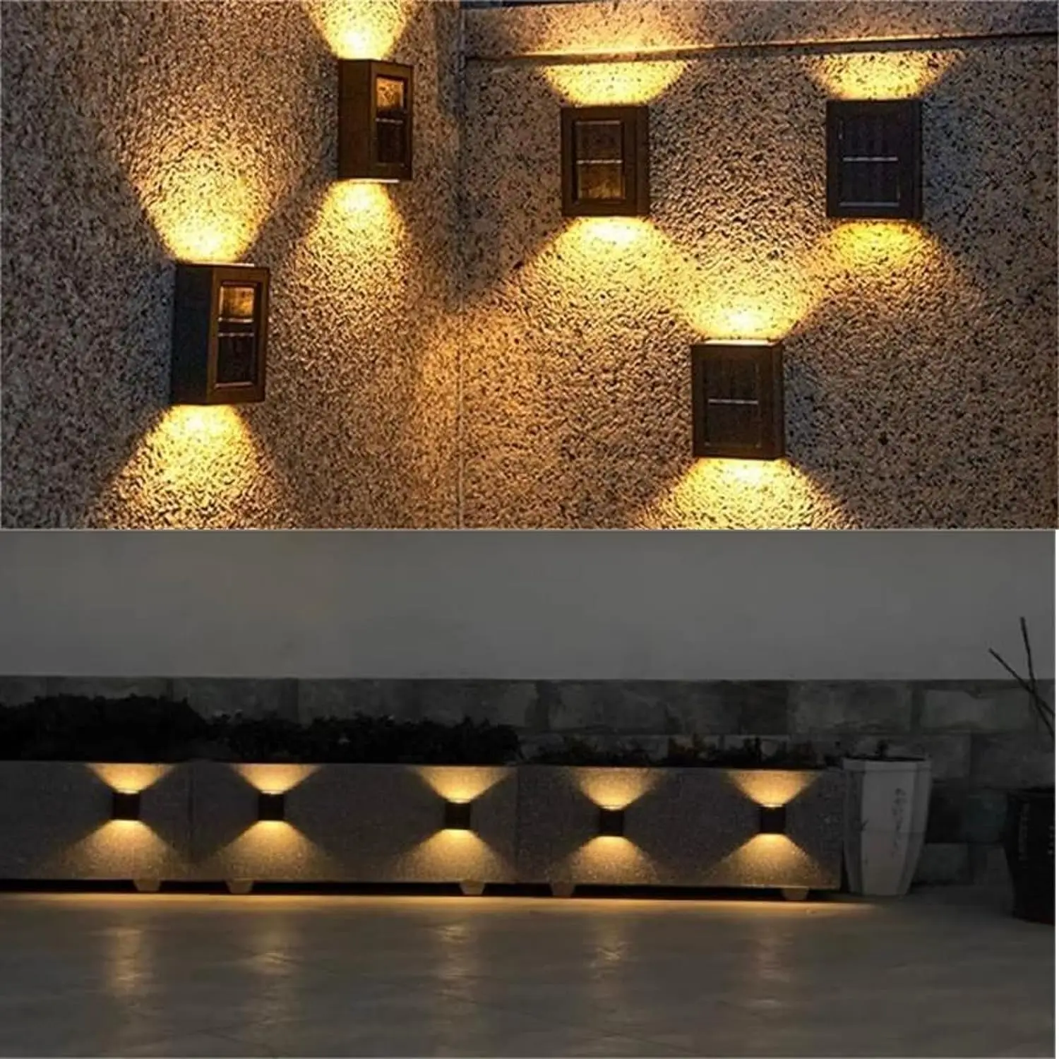 Outdoor solar LED Wall Light IP65 Led Wall Mounted Pathway Lights Outdoor Led Solar Garden Light