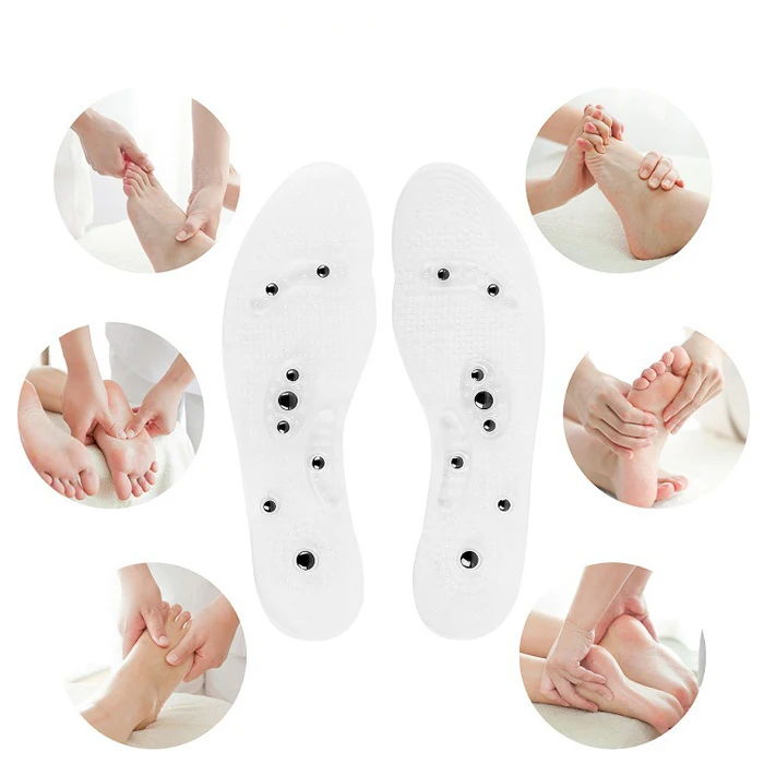 Wholesale Gel Therapeutic Massage Soles Washable Plantar Fasciitis Acupuncture Foot Massaging Healthcare Shoe Insoles
